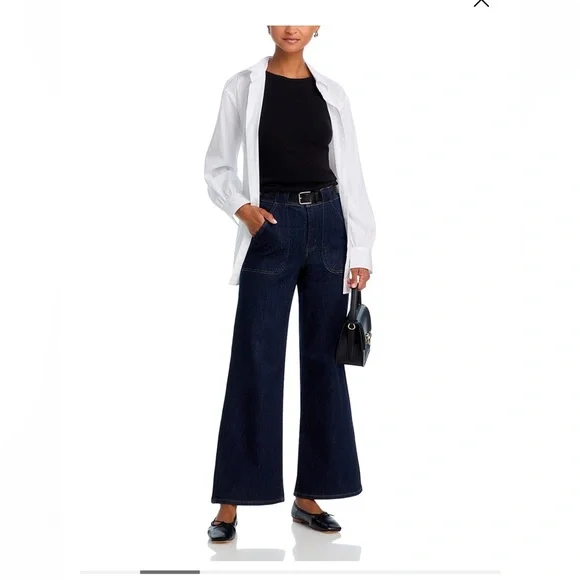 FRAME Denim High Rise Modern Pocket Jean in Rinse, Size 30. - Picture 9 of 15